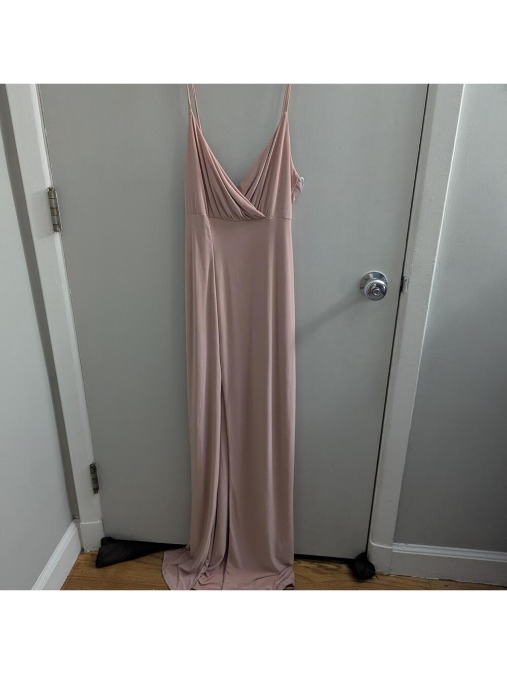 New Size 6 Missguided Blush Pink Formal Dress Prom Hoco Wedding Guest Black Tie